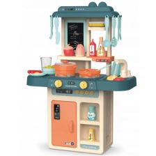 Детска кухня Raya Toys със светлини, звуци и течаща вода, Син