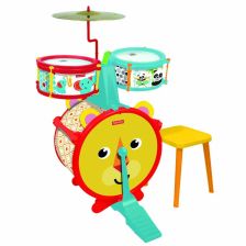 Детски барабани Claudio Reig Fisher Price Lion, със столче