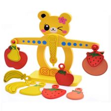 Детски кантар за смятане Raya Toys Монтесори Мече