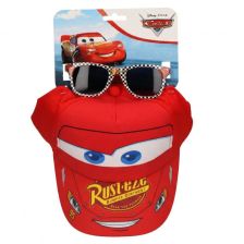 Детски комплект шапка с козирка и слънчеви очила Cerda Disney Cars, 2200010757