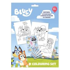 Детски комплект за оцветяване Kids Licensing Bluey, с тетрадка