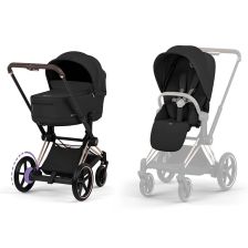 Бебешка количка 2 в 1 Cybex e-Priam 5, Comfort, със сгъваем кош Fold Lux