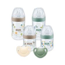 Комплект бебешки шишета за хранене Nuk Nature Perfect Start със силиконови биберони