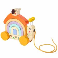 Играчка за дърпане Raya Toys Дървен охлюв
