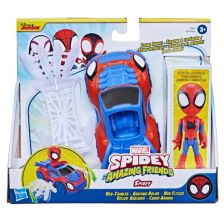 Игрален комплект Hasbro Spidey and His Amazing Friends, с кола и аксесоари, F6776