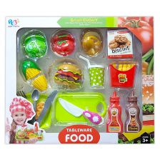 Игрален комплект Raya Toys Tableware Food Зеленчуци за рязане и аксесоари