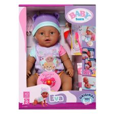 Интерактивна кукла бебе Zapf Creation Baby Born Eva, с аксесоари, 43 см.
