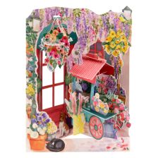 Картичка Santoro Florist And Flower Cart Swing Card, 3D