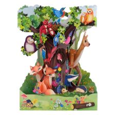 Картичка Santoro Forest Animals Swing Card, 3D