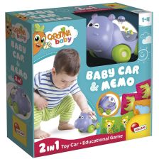 Бебешка играчка кола Lisciani Carotina Baby Хипопотам с мемори карти