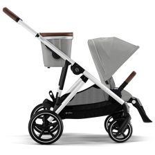 Бебешка количка за близнаци Cybex Gazelle S, сребристо шаси