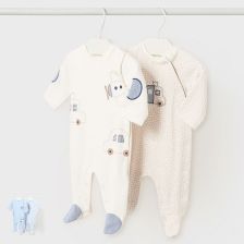 Комплект бебешки гащеризони Mayoral с дълъг ръкав, 2 бр, 2747