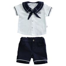 Комплект Bebetto MARINE BOY Риза с панталони 6-24м. К2616
