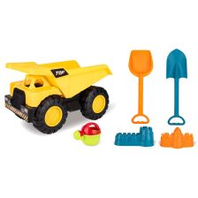 Комплект играчки за пясък Raya Toys Самосвал с аксесоари, 6 части