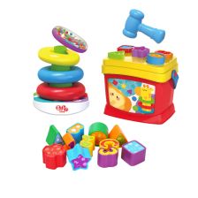 Комплект рингове и форми за сортиране Raya Toys Five Stars, с чукче