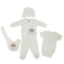 Комплект за новородено Сiсcim Baby Корона, Пудра, 5 ч., 0-1 м., U3961