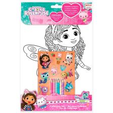 Комплект за оцветяване Kids Licensing Gabby's Dollhouse със стикери
