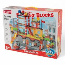 Конструктор Feelo Big Building Blocks Пожарна, FL42002, 173 ч.