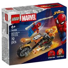 Конструктор LEGO Marvel Спайдърмен срещу Призрачен ездач с мотоциклет, 76335