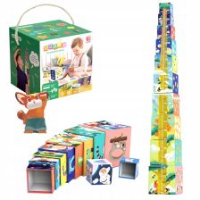 Кубчета за бебе Raya Toys Fun Cognitive Кула с метър, 10 броя