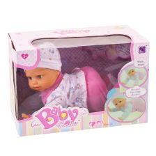 Кукла бебе Raya Toys пълзящо, със звуци, 40 см
