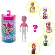 Кукла изненада Mattel Barbie Monochrome Series Chelsea Paint Reveal, с промяна на цвета