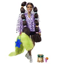 Кукла Mattel Barbie Extra с дълги опашки, ластици за коса и домашен любимец