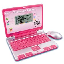Детски образователен лаптоп VTech Challenger с 40 функции, розов
