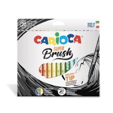 Маркер четка CARIOCA Super Brush, 20 цвята