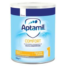 Мляко за кърмачета Aptamil Comfort 1, против колики и запек 0-6 мес. 400 гр.