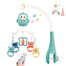 Музикална въртележка за легло и кошара Raya Toys със светлини, с дистанционно
