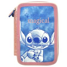 Несесер за училище Kids Licensing Stitch, 2 отделения, пълен