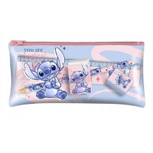 Несесер за училище Kids Licensing Stitch, с ученически пособия 5 части