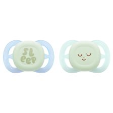 Ортодонтични залъгалки Philips Avent Ultra Start Night, 0-2 м., с кутийка, 2 бр.