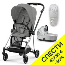 Бебешка количка 2 в 1 Cybex Mios 3 Шаси + Тапицерия + Кош за новородено + Чувалче Koi, Пакет с отстъпка №235