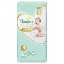Пелени-гащички Pampers Premium Care Pants Value Pack 3 Midi 6-11 кг 48 броя
