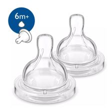Биберон за гъсти храни Philips AVENT Classic+ Anti-colic 6м+, 2 бр.