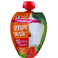 Плодова закуска Plasmon ябълки и ягоди 12+м 100гр.