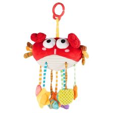 Плюшена играчка за количка и кошара Raya Toys Раче, с гризалка и дрънкалка