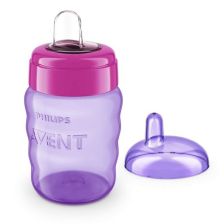 Преходна чаша Philips AVENT с мек накрайник 260 мл. момиче
