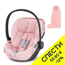 Стол за кола Cybex Cloud T i-Size SIMPLY FLOWERS, 45 – 87 см + Чувалче за стол за кола Snogga Mini 2 Eco, Пакет с отстъпка №230