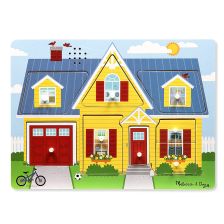 Дървен пъзел Melissa and Doug Къща със звуци 10734