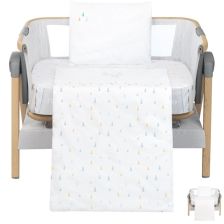 Бебешки спален комплект Kikka Boo за мини-кошара, 3 части, 50 х 80см.