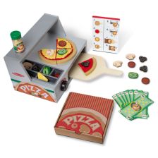 Дървен игрален комплект Melissa and Doug Щанд за пици 9465