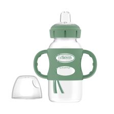 Преходно шише Dr. Brown’s Milestone  Wide-Neck Sippy Bottle 270mL Зелено