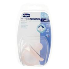 Залъгалка CHICCO Physio Soft силикон 0-6м 1бр. момиче светло розов