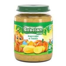 Бебешко пюре Bebelan Картофи и Тиква 4м+ 190гр. 1093 