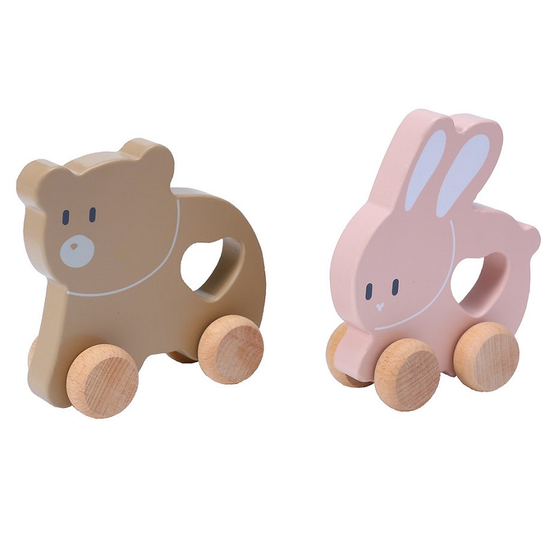 Дървена играчка за бутане Raya Toys