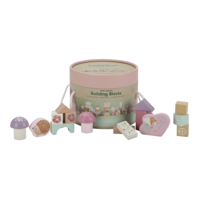 Дървени кубчета Little Dutch Fairy Garden, LD7345, 50 бр. 