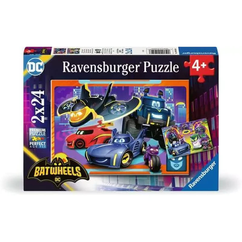 Детски пъзел Ravensburger Batwheels, 2x24 ч.